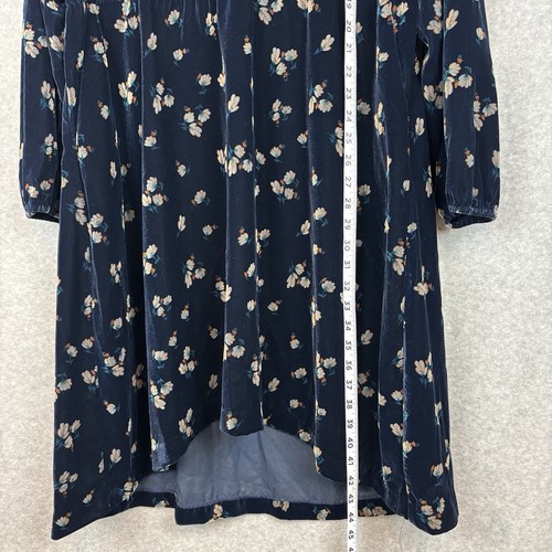 Neu mit Etikett CAbi Kleid geschmückt marineblau Samt Blumenmuster abnehmbarer Gürtel Größe XL - Bild 4 von 8