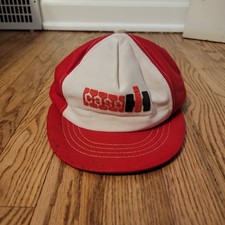 Vintage 80s 90s Case International Toddler Red Hat Cap With Logo