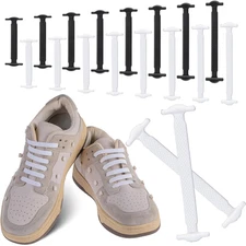 2 Sets No Tie Shoe Laces Elastic Rubber Tieless Shoelaces Stretch Silicone No Ti