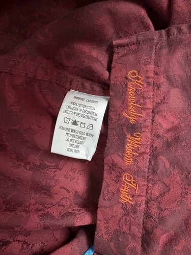 Robert Graham Button Up Hemd Langarm Herren Large Gingerbread Designer Rot - Bild 6 von 10