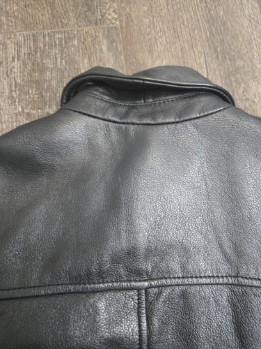 Class Club Boys Size 6 Leather Jacket Black Full Zip - Picture 9 of 10