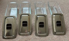 4 x Philips Imperial Hostess Trolley Glass Dishes + Lids, Fab Condition