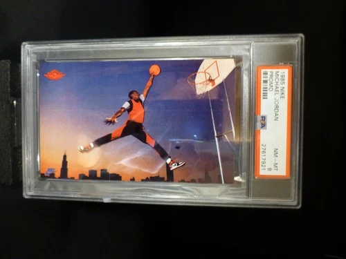 1985 NIKE MICHAEL JORDAN Promo basketball card PSA 8
