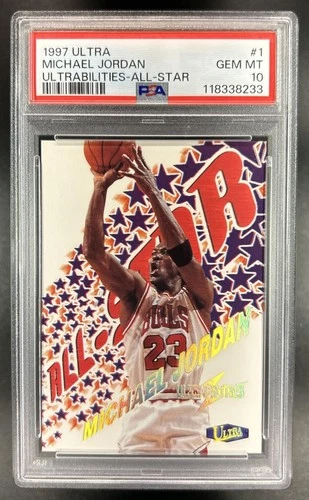 1997-98 Fleer Ultra Michael Jordan Ultrabilities All Star #1 AS Bulls PSA 10