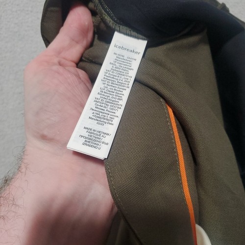 Icebreaker Pants Mens 36x30 Army Green Merino Wool Blend Outdoor Hike Camp Fish - Picture 11 of 17