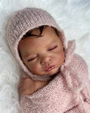Realistic Smiling Reborn Baby Dolls 19" Cloth Body African American Toddler Gift