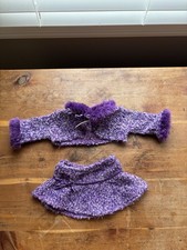 American Girl Bitty Twin Retired Pretty Plum Outfit, Sweater and Skirt