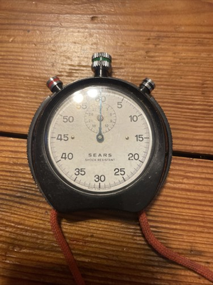 #ad Sears Vintage Shock Resistant Stop Watch Works Perfectly $50.00