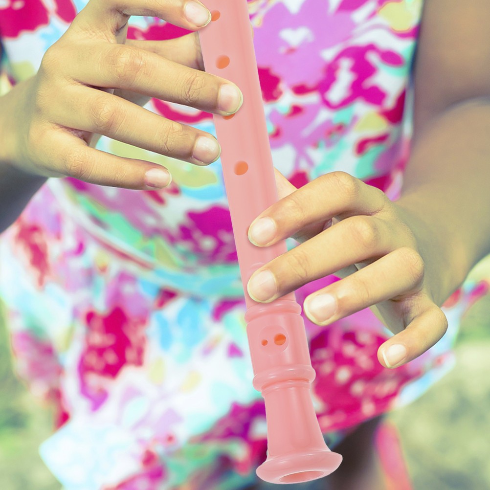 1 Set 8-Loch-Klarinette Kinder-Sopran-Recorder Kinder Anfänger Klarinette (Rosa)