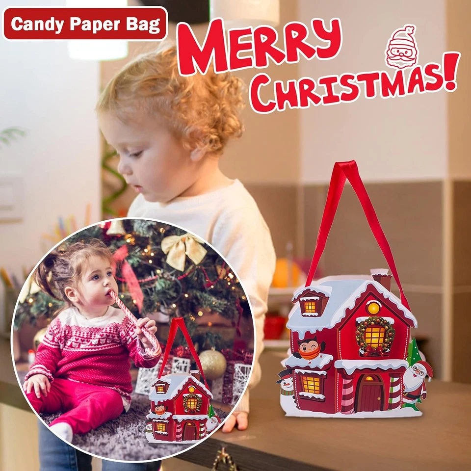 Weihnachtsbaum Anhänger Party Deko Kamin Fenster Geschenk Säckchen Apfel Süß - Bild 2 von 4