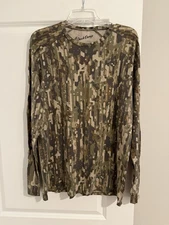 Duck Camp Bamboo Crew Long Sleeve Early Season Wetland Camo Shirt Size Large