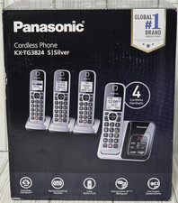 Panasonic KX-TG3824S Cordless 4 Phones with Digital Answering Machine, Advanced