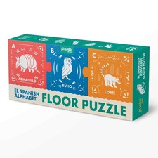 El Spanish Alphabet Jumbo Floor Puzzle: Papel-Picado Inspired 27-Piece ABC Jigsa
