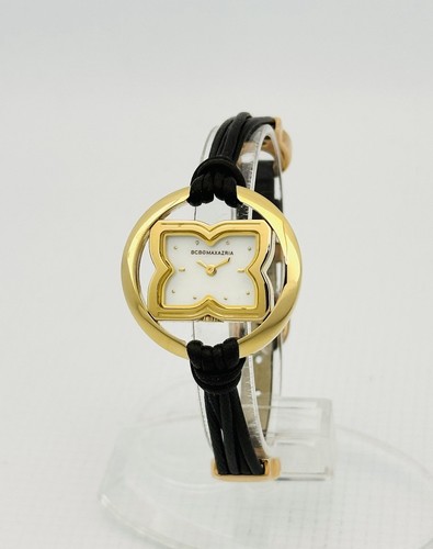 BCBGMAXAZRIA Ladies BG6184 MOP Dial Icon Shape Golden Case Leather Strap Watch - Picture 18 of 22