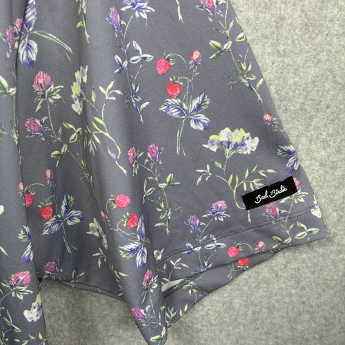 Bad Birdie Poloshirt Herren Large grau Blumenmuster Golf Performance Stretch - Bild 4 von 10