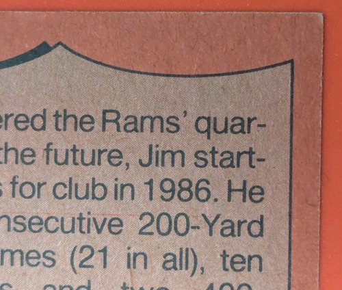 Jim Everett 1987 Topps RC Rookie #145 Los Angeles Rams - Bild 10 von 10