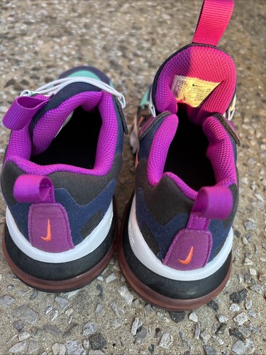 Nike Boys Air Max 270 React CW7006-400 Blue Casual Shoes Sneakers Size 13Y - Picture 5 of 8