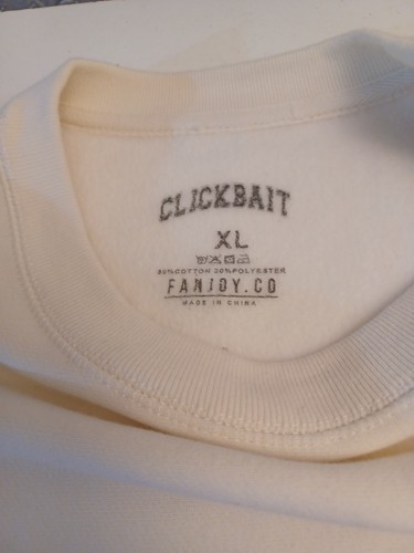 Clickbait Mens Sweatshirt Size XL - Picture 6 of 13