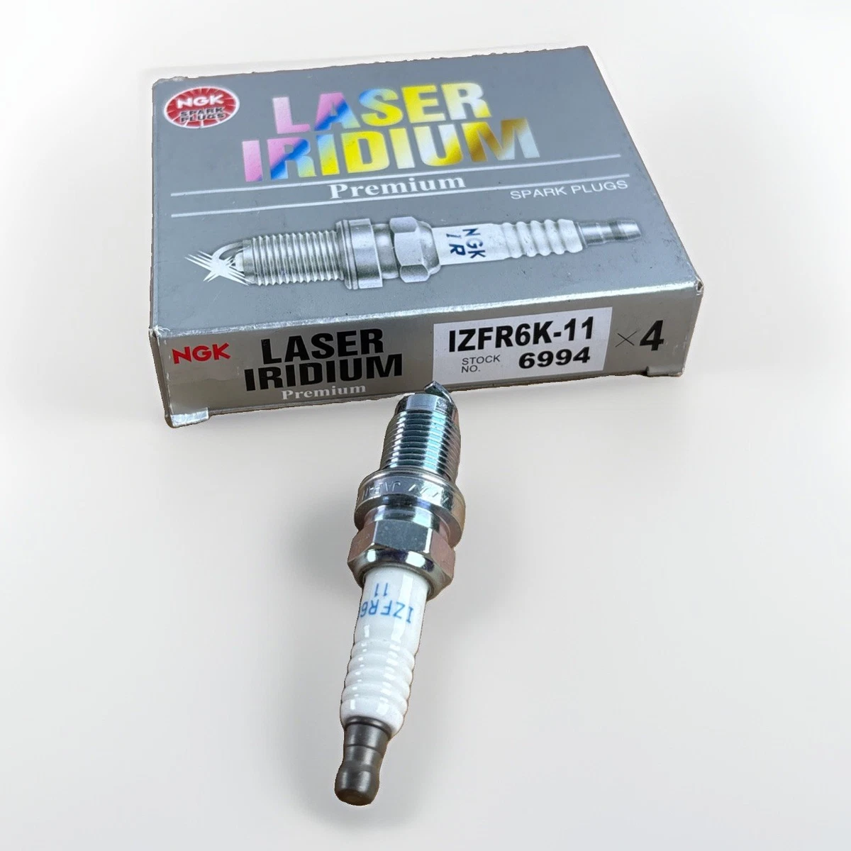4x Genuine NGK 6994 Laser Iridium Spark Plugs IZFR6K11 for Honda Acura photo 2
