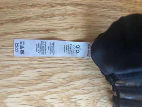 Alo Sports Bra Crop Top (one piece) Black AXS Good Condition Girls Dance Wear - Picture 4 of 6