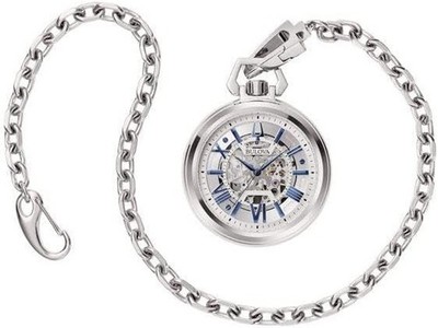 Bulova 96A304 Taschenuhr Sutton Limited Edition Automatik Stahl 50mm