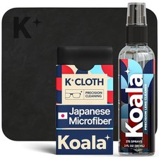 Lens Cleaning Spray Kit 2 Piece Set Black Green Microfiber Eyeglass Lens