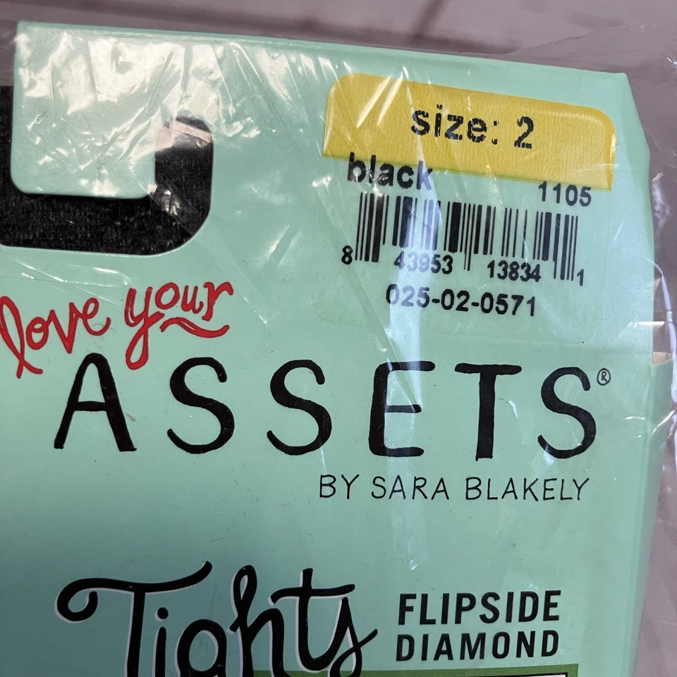 Medias Spanx Assets Flipside Diamante Reversibles Forma Negras Mujer Talla 2 Foto 3 de 4