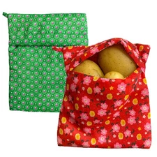 2 PCS Microwave Potato Bags - Retain Food Flavors, Cook Perfect Potatoes & Ve...