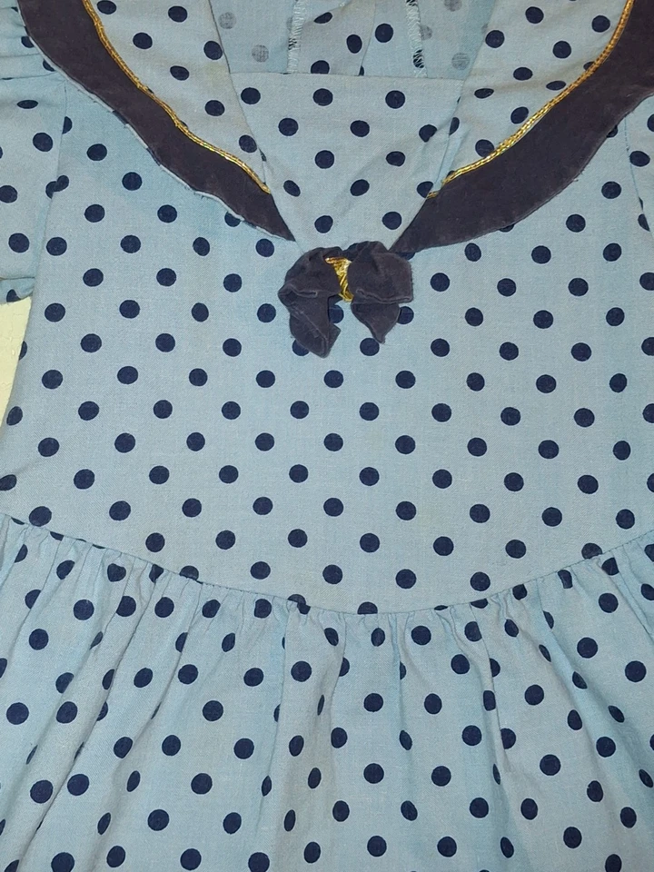 "Brooke Lindsay" VINTAGE Girls Polka Dot Dress Size 4  - Image 4 of 4