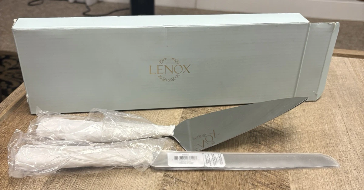 Lenox Adorn Cake Knife & Server Dessert Set Silverplate NIB | eBay