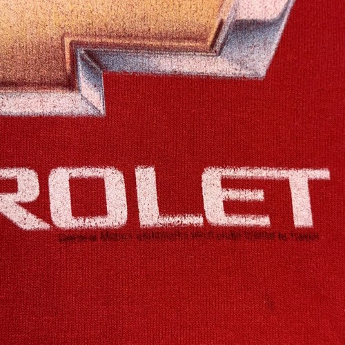 Vintage Chevrolet Hoodie red CHEVY cars mens LARGE - Picture 5 of 8