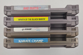NES Action Bundle Bad Dudes Black Manta Karate Champ Bayou Billy Tested