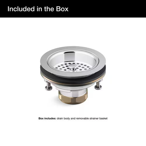 KOHLER Duostrainer 4-1/2 in. Sink Strainer in Polished Chrome K-R8799-C-CP - Picture 7 of 9