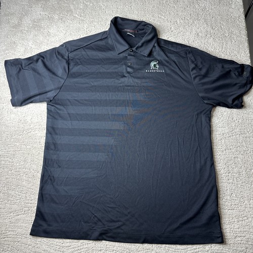 Men’s Tiger Woods XL Performanxe Black MSU Basketball Golf Polo Shirt