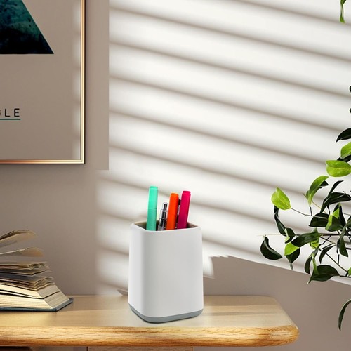 Soporte para bolígrafo ZUFECY para escritorio, organizador de escritorio de diseño escandinavo gris - Imagen 4 de 6