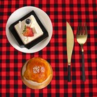 1pc Plaid Tisch Kleidung Schwarz Rot prüfen Tischdecke Weihnachtsdesktop -Dekore