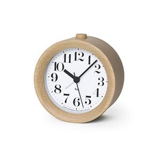Lemnos RIKI ALARM CLOCK Alarm Clock Natural WR09-15NT Table Clock Japan