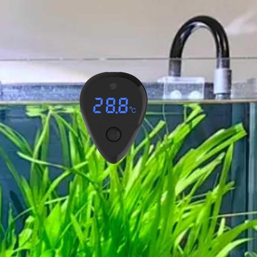 Aquarium Thermometer LED Display Mini USB Rechargeable Human Sensors Read Fish - Picture 6 of 7