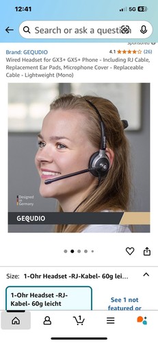 GEQUDIO Wired Headset Model WA9002 For Gx3& Gx5&phone & iPhone Replacement Cable - Zdjęcie 4 z 15