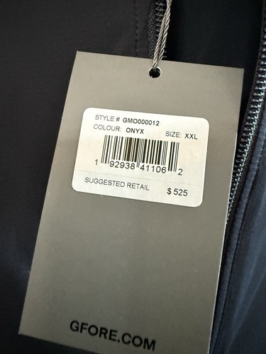 G/FORE Whit Stretch Down Jacket Men’s Size XXL Onyx Wind & Water Repellent $595 - Picture 9 of 12