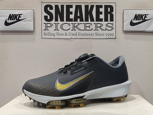 Nike Air Zoom Infinity Tour BOA 2 Golf - FN6730 003 - Black / Gold - Sz 7.5 WIDE