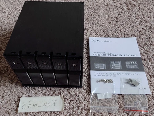SilverStone Technology FS305-12G 3x5.25" HDD Drive Bay Enclosure OPEN BOX