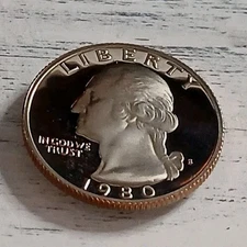 1980-S Mirror-like Dcam Proof  Washington Quarter **FREE SHIPPING**