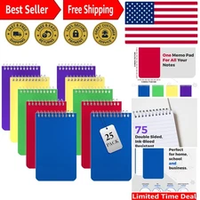Small Notebooks, Spiral Notepads 3x5" - Bulk Pack of 25 Pocket Notebook, Memo...