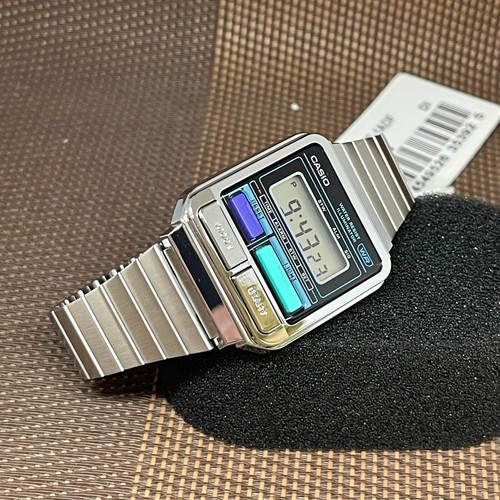 Casio Vintage A120WE-1A Silver Stainless Steel Digital Casual Unisex Dress Watch - Picture 4 of 7