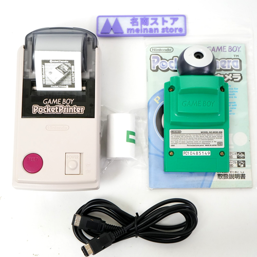 Nintendo GameBoy Pocket Printer MGB-007 Pocket Camera Green MGB-006 Link Cable - 第 1/19 張圖片