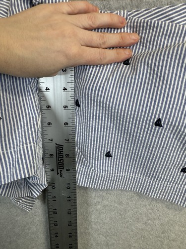 Polo Ralph Lauren 8 Seersucker Stripe Shorts Sailboat Embroidery Preppy Nautical - Picture 12 of 12