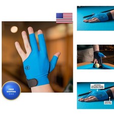 McDermott Billiard Pool Cue Glove Left Hand Right-Handed Player Blue Medium
