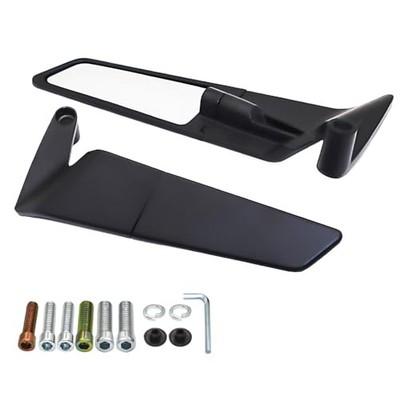 Rear View Mirror 10MM and 8MM Motorcycle Universal Adjustable Rotating Stealth