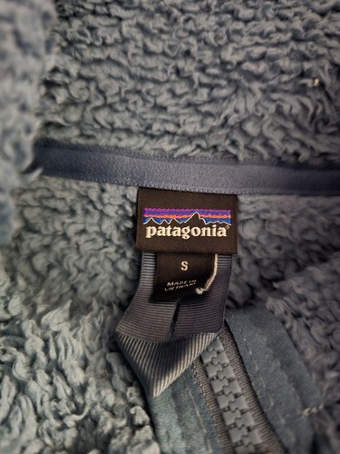 Patagonia 1/4 Quarter Zip Los Gatos Sherpa Fleece Blue Pullover Jacket Sz Small - Picture 3 of 3